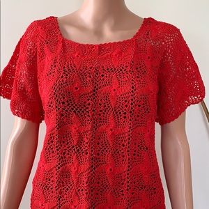 Handmade Zapotec crochet blouse
